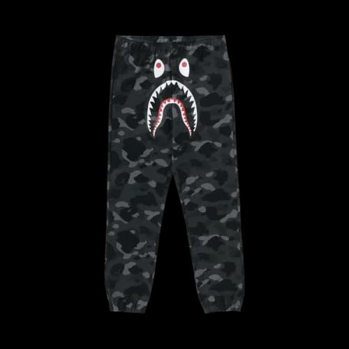 BAPE Color Camo Shark Sweat Pants 'Black'