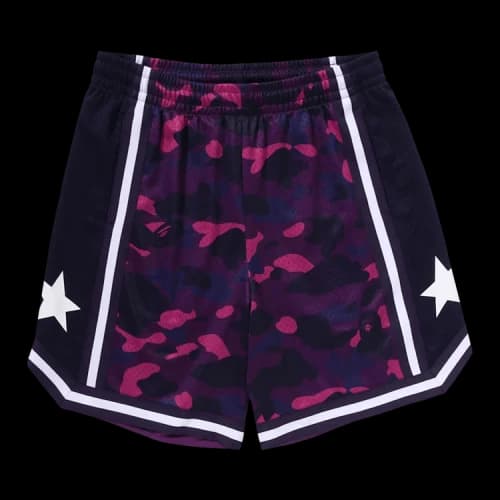 BAPE Color Camo Mesh Relaxed Fit Shorts 'Purple'