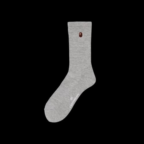 BAPE Head One Point Socks 'Grey'