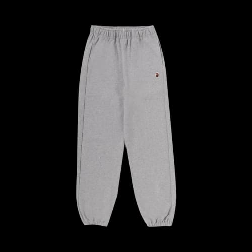 BAPE Ape Head One Point Loose Fit Sweat Pants 'Grey'