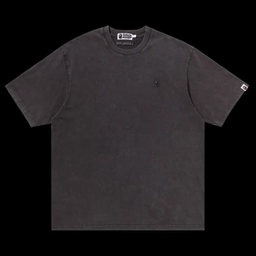 BAPE Garment Dyed One Point Relaxed Fit Tee 'Charcoal'