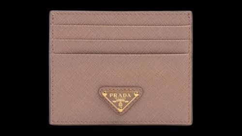 Prada Saffiano Leather Card Holder Powder Pink
