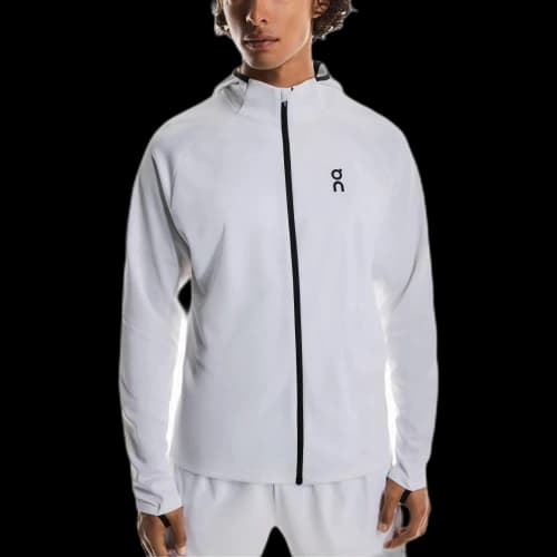 On zip hooded jacket