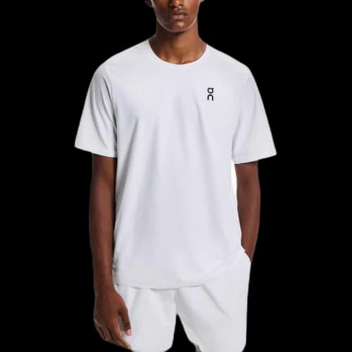 On Court Tennis Tops Men's White Crew Neck Moderate