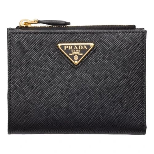 PRADA FW25 Small Saffiano Leather Wallet 'Black' (Women's)