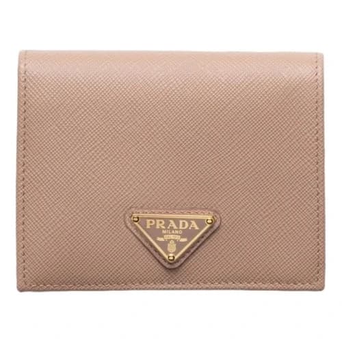 PRADA SS26 Small Saffiano Leather Wallet 'Powder Pink' (Women's)