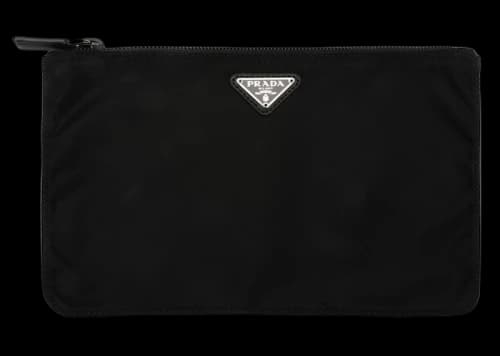Prada Vela Nylon Pouch Black