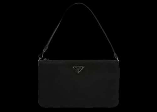 Prada Triange-Logo Shoulder Bag Black