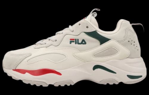 FILA Tracer Series Retro Shoe Gray Green Red Version (Women's)