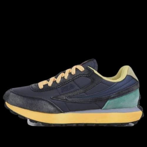FILA Pontino Washing Low Top Running Shoes Black/Blue/Yellow