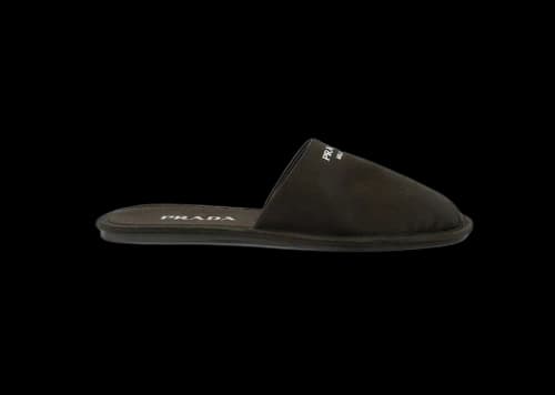 Prada Satin Slippers Black