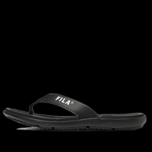 FILA Slick Song 2022 Casual Sports Slippers Unisex Black Version