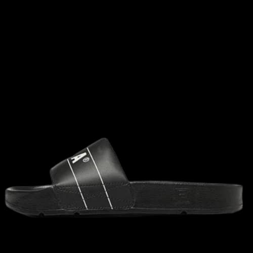 FILA Drifter Lines Casual Sports Slippers Unisex Black White Korean Version 'Black White'