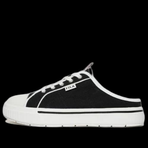 FILA Low Top One Pedal Skate Shoes Unisex Black Korean Version
