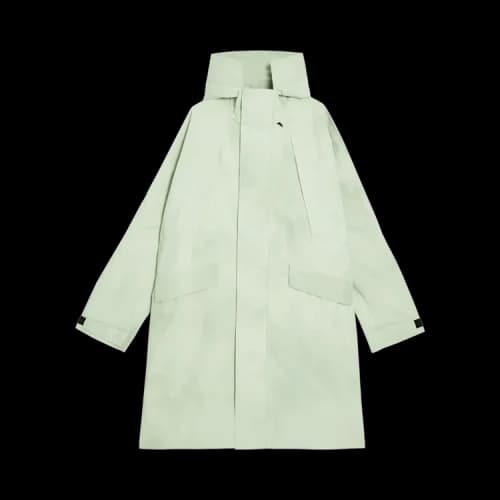 On X LOEWE Parka Coats Unisex White Multicolor Tie Dye Hooded Non Detachable Moderate