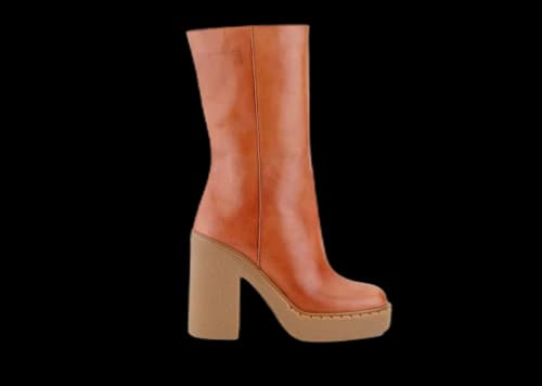 Prada 110mm Platform Boots Brown Leather