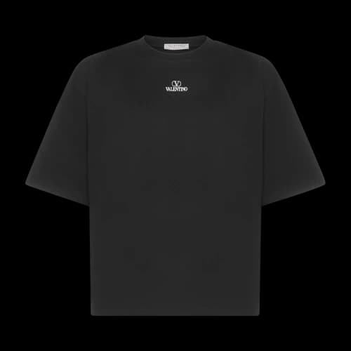 Valentino Logo Printed Crewneck T-Shirt 'Black'