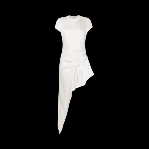 Alexander Wang Asymmetric Cap Sleeve Dress 'White'