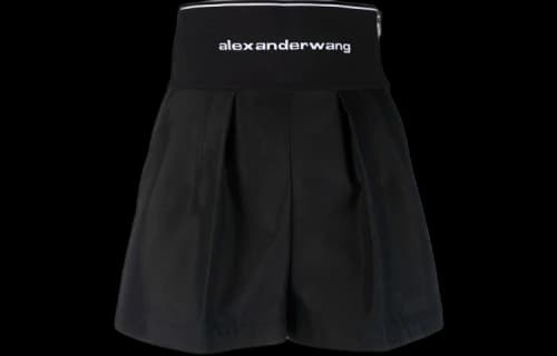 Alexander Wang Logo Elastic Safari Shorts 'Black'