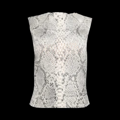 Alexander Wang Mock Neck Tank Top W/ Engineered Slashing 'Black/White'