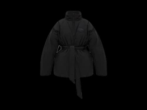 Alexander Wang Dome Silicone Patch And Self Belt Puffer Coat Black