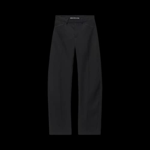 Alexander Wang Mid-Rise Bowed Leg Pant 'Black'