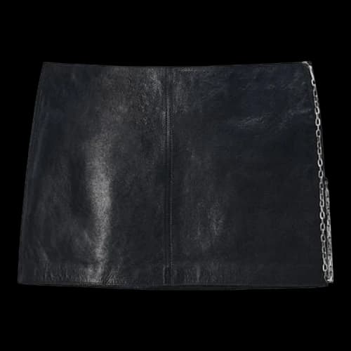Alexander Wang Low-Rise Leather Mini Skirt 'Black'