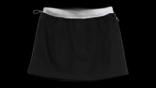 Alexander Wang Women's Mid-Rise Mini Logo Elastic Skirt Black
