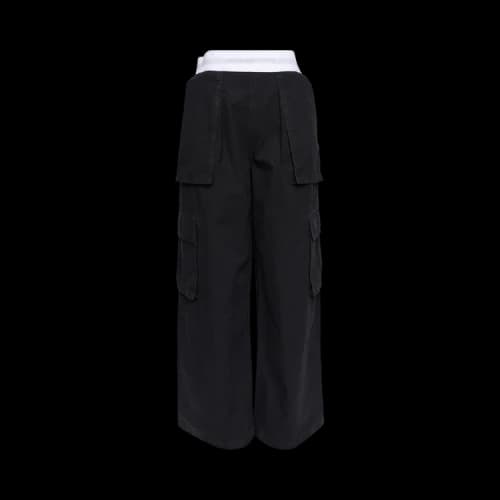 Alexander Wang Cargo Rave Pant W/ Logo Elastic 'Black Ice'