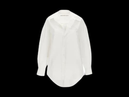 Alexander Wang Graphic Embroidery Oversized Shirt White