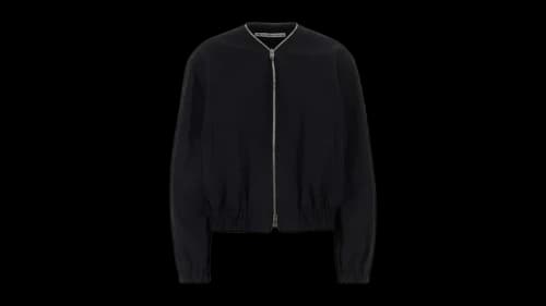 Alexander Wang Women's Zip-Up Bomber Jacket Black