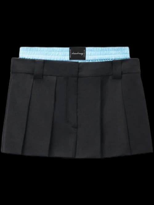 Alexander Wang Prestyled Pleated Boxer Skort Black