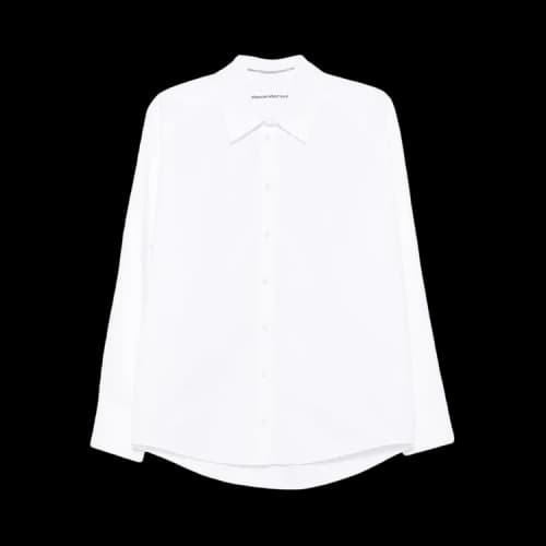 Alexander Wang Necklace Oversized Button Down Shirt 'White'