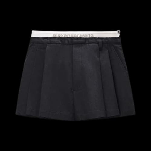 Alexander Wang Logo Elastic High-Rise Short 'Black'
