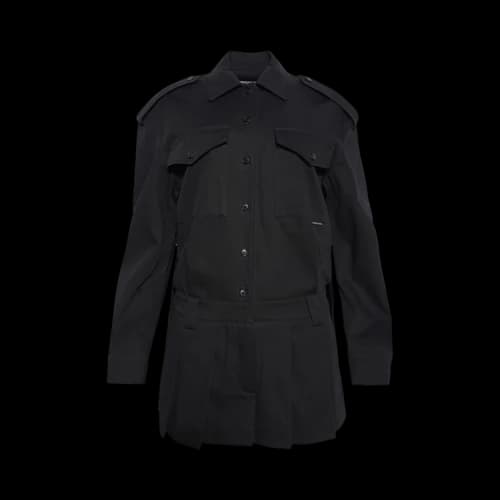 Alexander Wang Prestyled Pleated Skirt W/ Mini Romper 'Black'