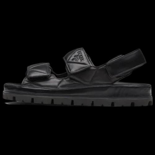 PRADA Padded Nappa Leather Sandals 'Black' (Women's)