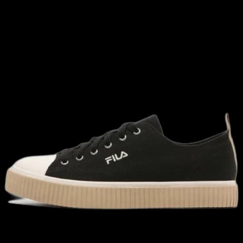 FILA Layer Low Top Stylish Casual Skate Shoes Unisex Black Korean Version 'Black Cream'