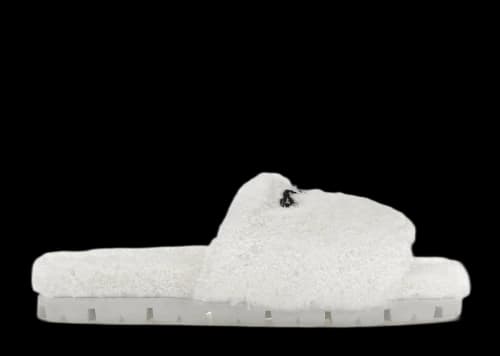 Prada Terry Cloth Slide White Black (Women's)