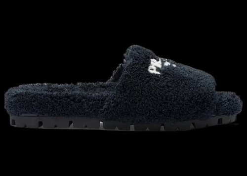 Prada Terry Cloth Slides Black (Women's)