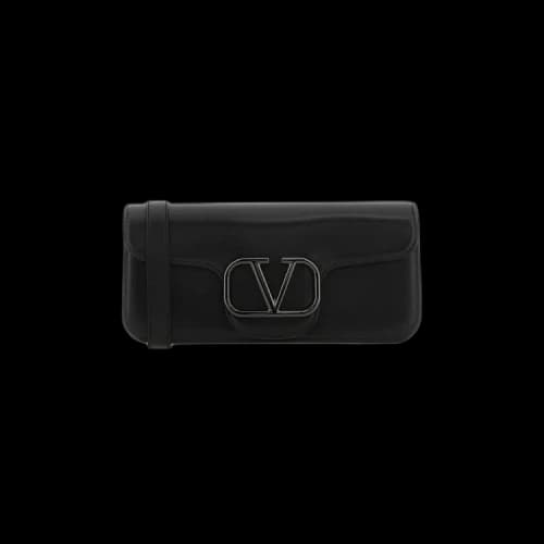Valentino Plain Lether Crossbody Bag 'Black'