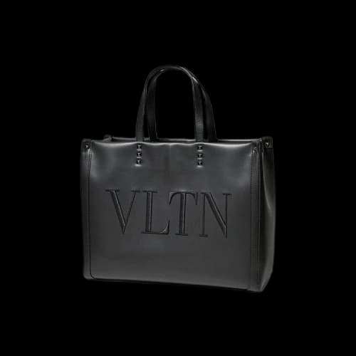 Valentino Large Canvas Shopper Bag 'Black'