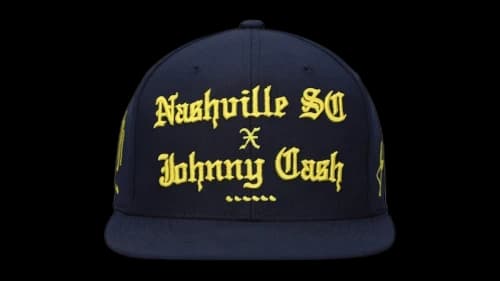 Mitchell & Ness Nashville SC x Johnny Cash Snapback Adjustable Hat Navy