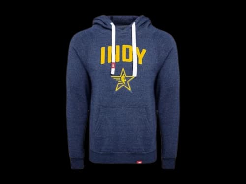NBA Sportiqe 2024 All-Star Game Chenille Olsen Tri-Blend Pullover Hoodie Navy