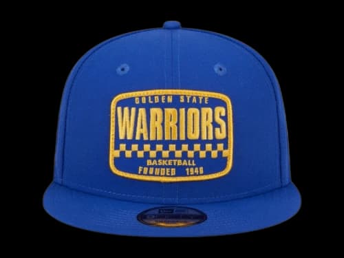 NBA Golden State Warriors New Era Rally Drive Finish Line Patch 9Fifty Snapback Hat Royal Blue