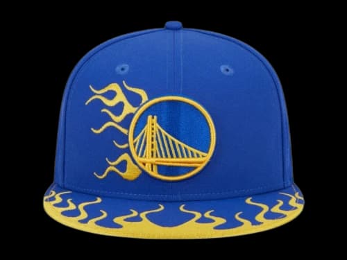 NBA Golden State Warriors New Era Rally Drive Flames 9Fifty Snapback Hat Royal Blue