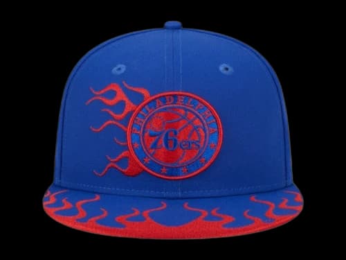 NBA Philadelphia 76Ers New Era Rally Drive Flames 9Fifty Snapback Hat Royal Blue