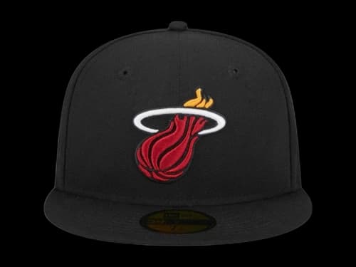 NBA Miami Heat New Era Rally Drive Side Patch 59Fifty Fitted Hat Black