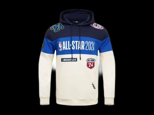 NBA Pro Standard 2024 All-Star Game Chenille Fleece Pullover Hoodie Cream