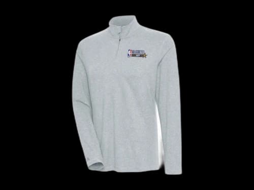 NBA Women's 2024 All-Star Game x Antigua Gray Confront Quarter-Zip Pullover Top Grey