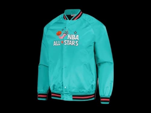 Mitchell & Ness x NBA Hardwood Classics 1996 All-Star Game Throwback Wordmark Raglan Full-Snap Jacket Teal